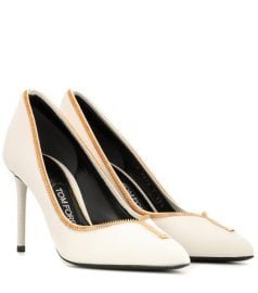 Leather zip-up pumps by Tom Ford at Mytheresa